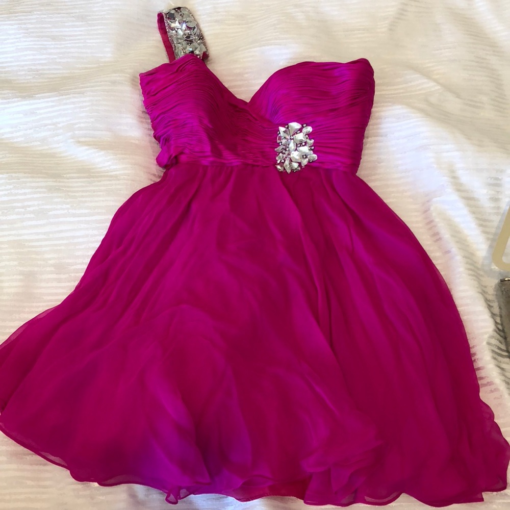 Sherri hill hot pink dress